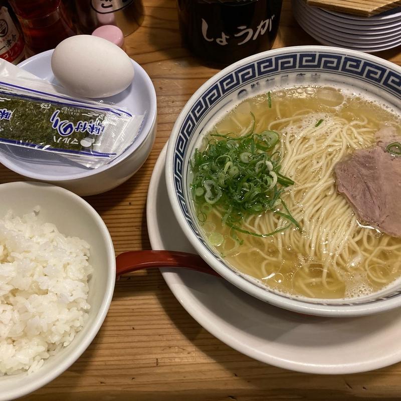 あっさり朝ラーメンセット(博多一幸舎 博多駅筑紫口店)
