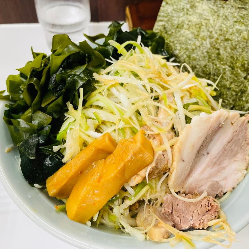 塩ネギつけ麺＋わかめ＋BV7 (ラーメンショップ北川辺店)