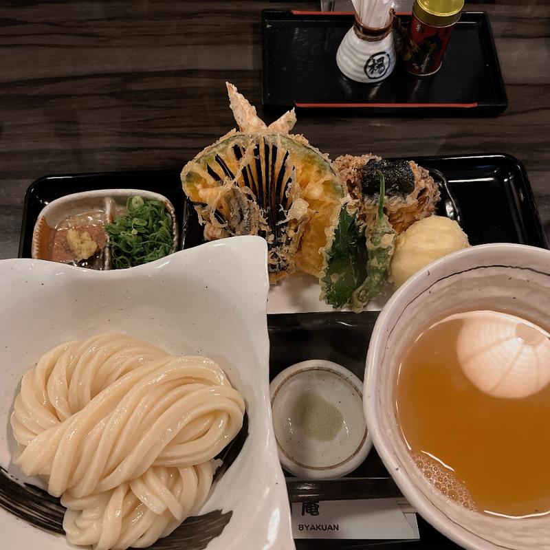 天ぷらセット(讃岐うどん 白庵 （BYAKUAN びゃくあん）)
