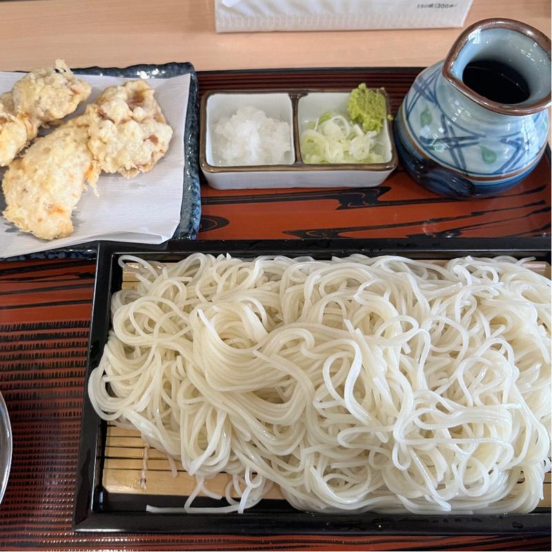 知床とり天もりそば(そば処まる八そば)