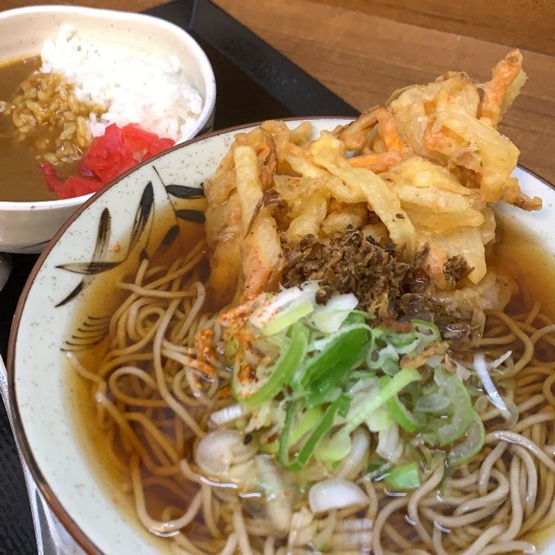 天ぷらそば　ミニカレー　セット(浪子そば 新逗子駅店 )