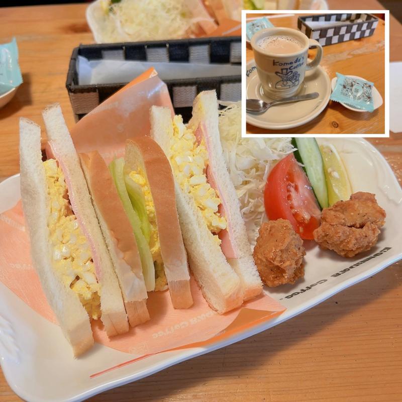 昼コメプレート　たまとまレタスサンド コメチキ付き(コメダ珈琲店 枚方南店)