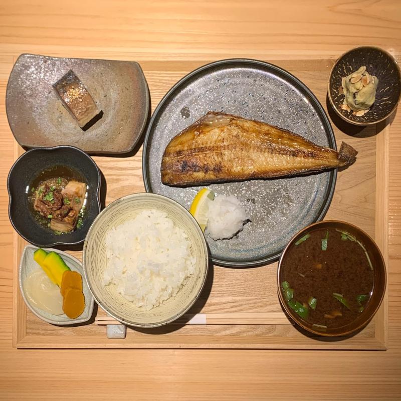 ほっけの一夜干し御膳(炭火割烹 麻布龍土町)