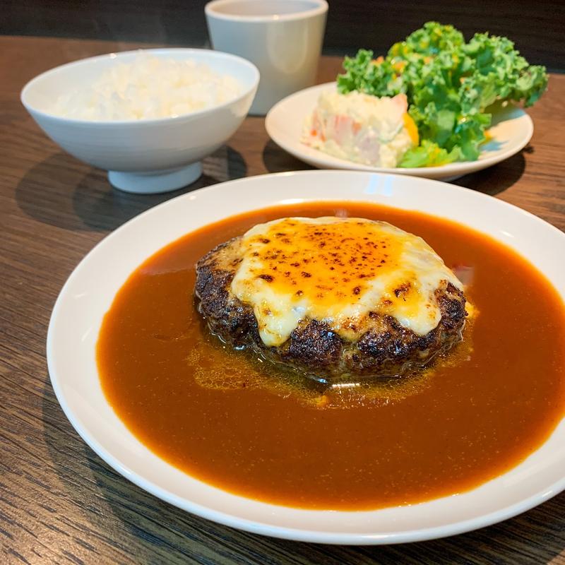 デミチーズハンバーグ定食(つかんと七洋軒P.O.)