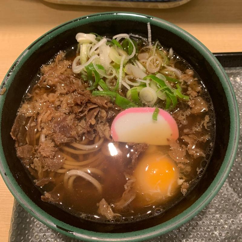 肉玉そば(白山そば　金沢駅)