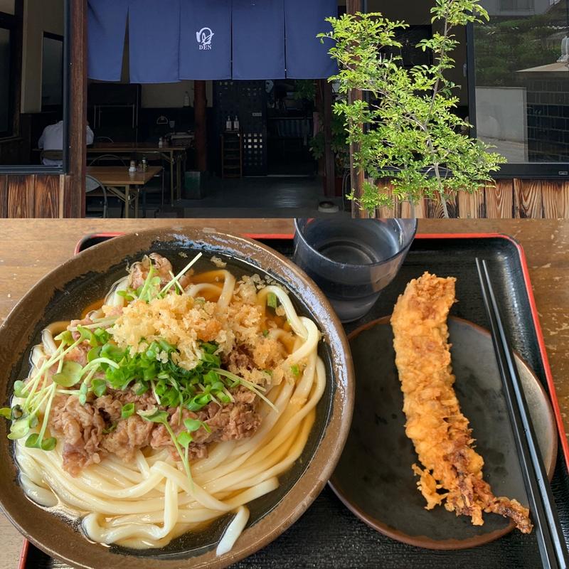 肉ひやひやうどん大➕ゲソ天(うどんの田)