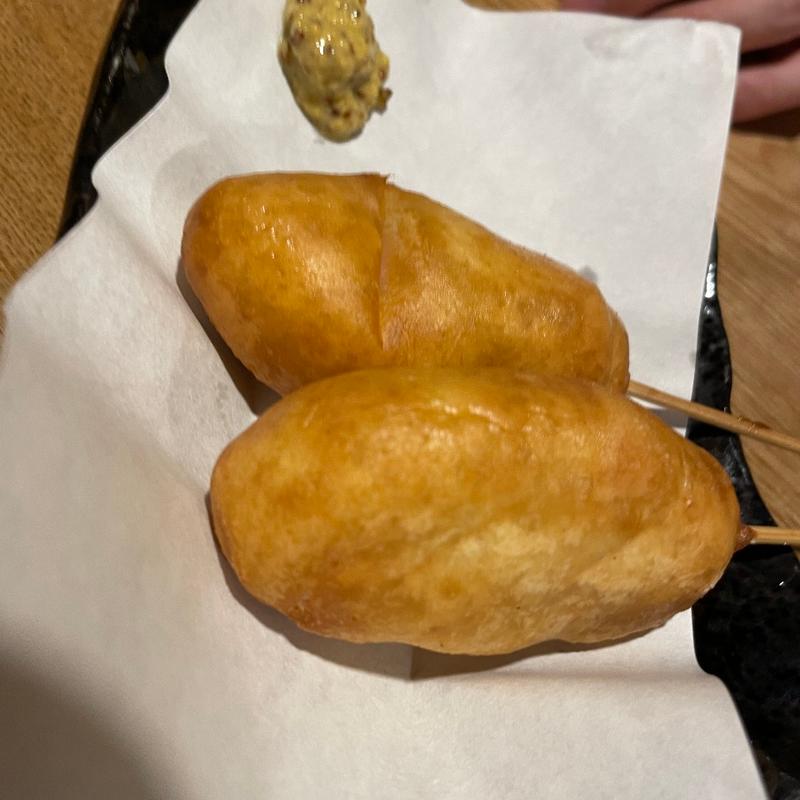 アメリカンドッグ(炭焼焼鳥ひのてつ小川町店 from San Diego)