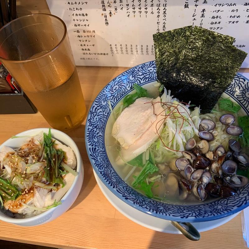 しじみらー麺（塩）＋鶏チャーシューめしセット(ラーメン 伊勢路 西池袋店)