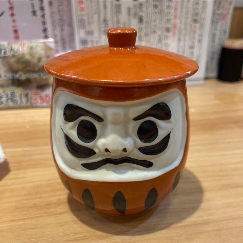 高級玉露入りだるま緑茶(酒のあて鮨謹賀福島店)