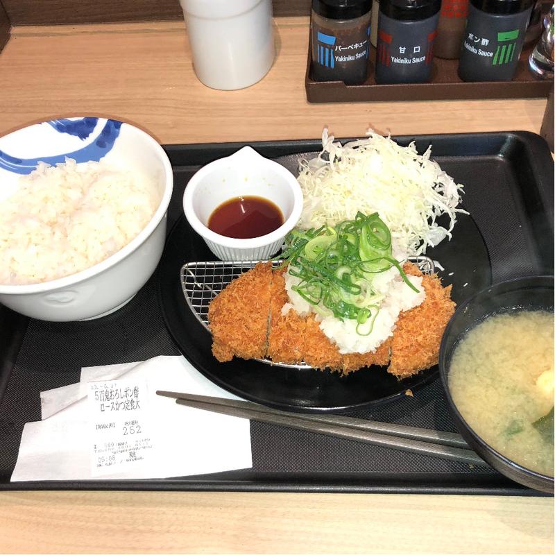 鬼おろしポン酢とんかつ大盛り(松のや 甲府国母店)