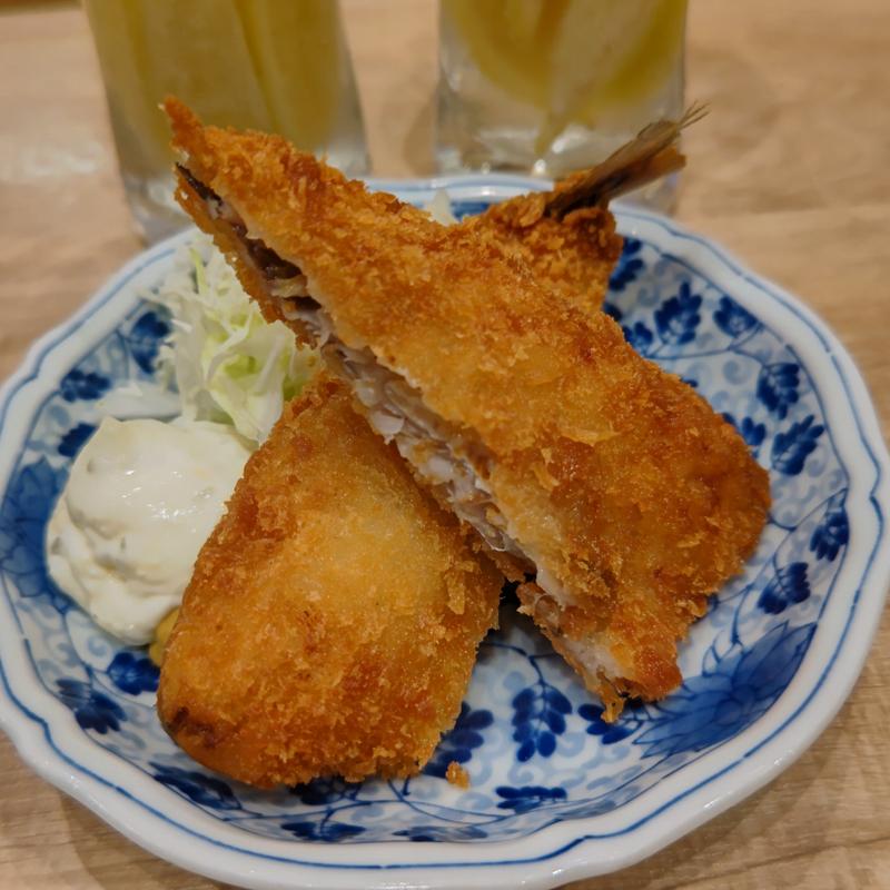 大判アジフライ(ホームベース 伊勢佐木町)