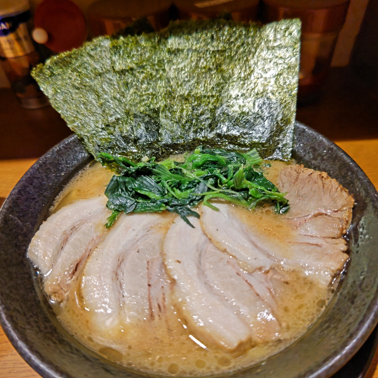 食品サンプル　横浜　家系ラーメン チャーシュー　煮卵入り 食品サンプル 横浜 家系ラーメン チャーシュー 煮卵入り Old