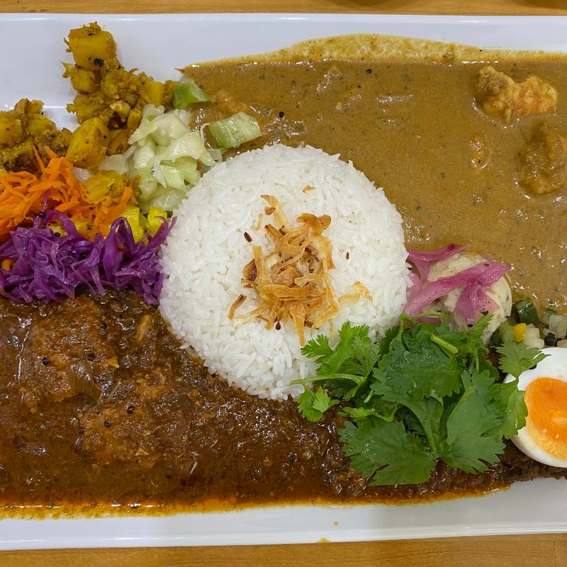 チキンとエビのあいがけカレー(スパイスカレー ボックス!)