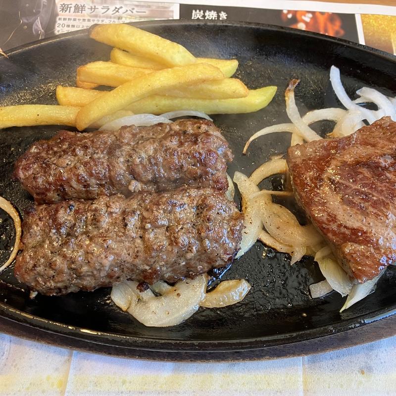 ハンバーグ&ステーキセット(ステーキハウス ブロンコビリー緑園都市店)