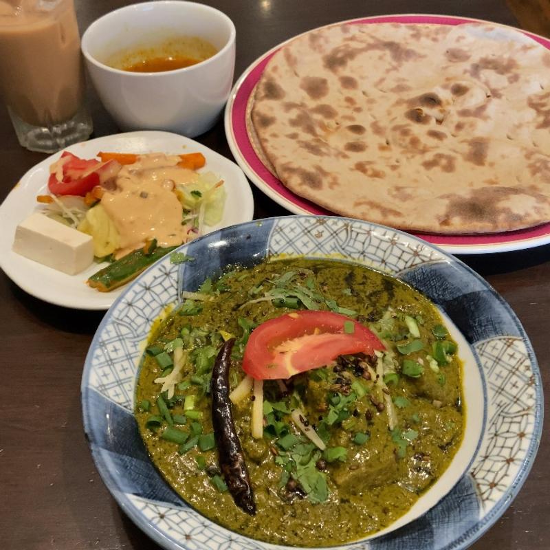 コリアンダー風味カレーセット マトン(ハリマ ケバブ ビリヤニ （Halima kebab biryani）)
