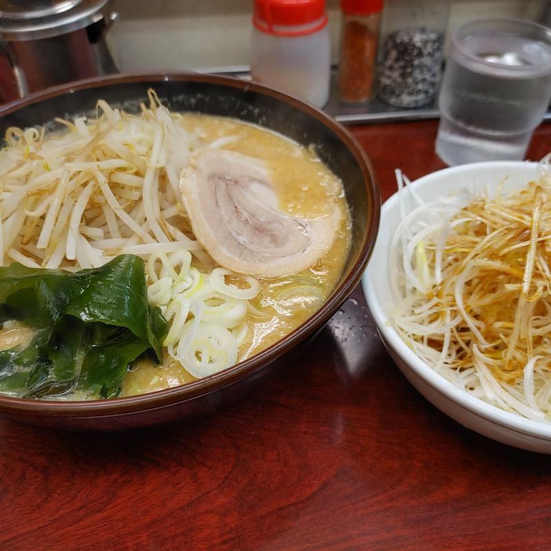 みそもやしらーめん＋ねぎ(らーめん ばっ玉)