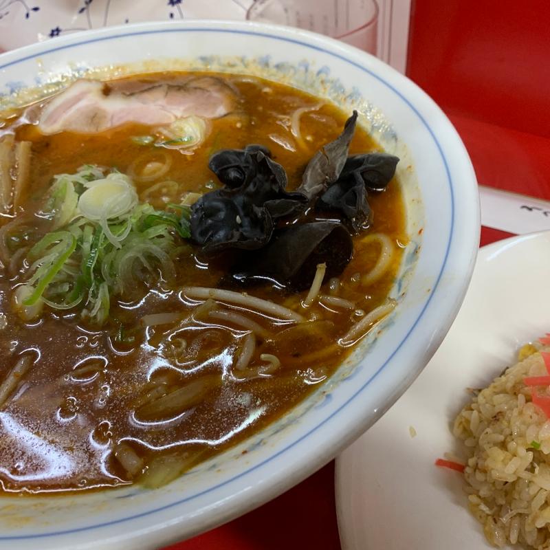 ランチサービスAセットのチャーハン(らーめん香月)