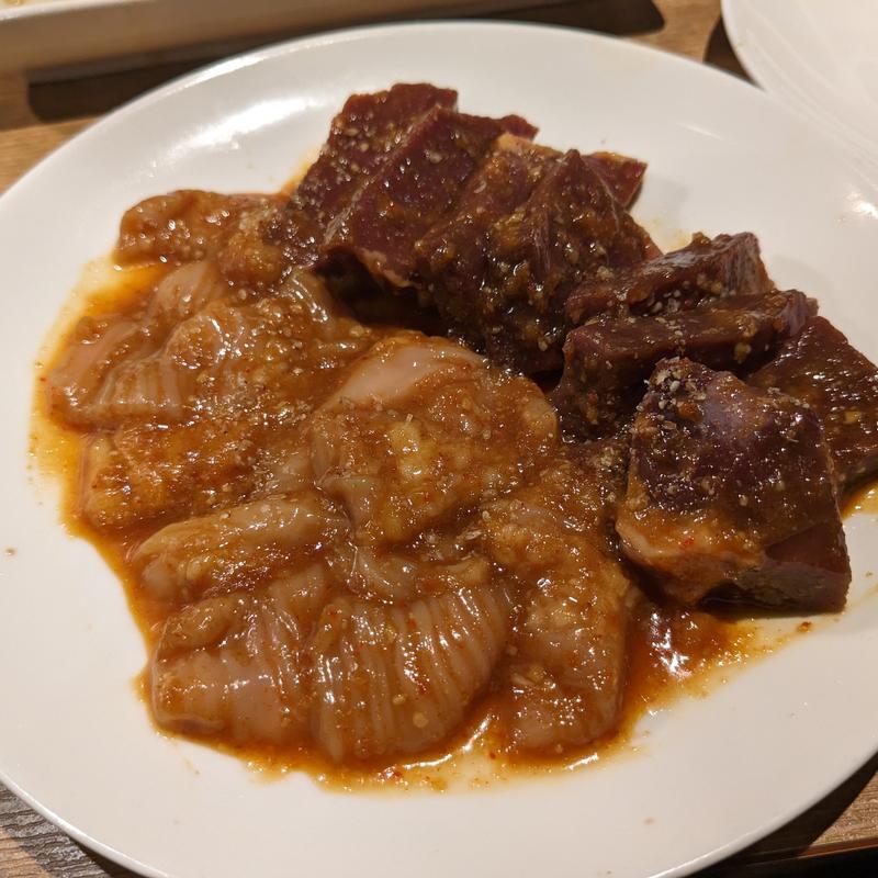 味噌ホルモン盛り合わせ(焼肉 真骨頂)