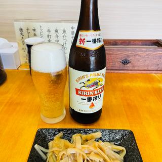 ビール＋お通し(中華そば 香十)