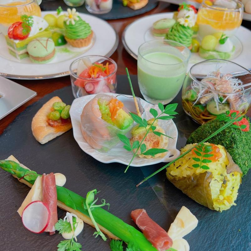 初夏のアフタヌーンティー 浅緑の芽ぐみ(浅草ビューホテル )