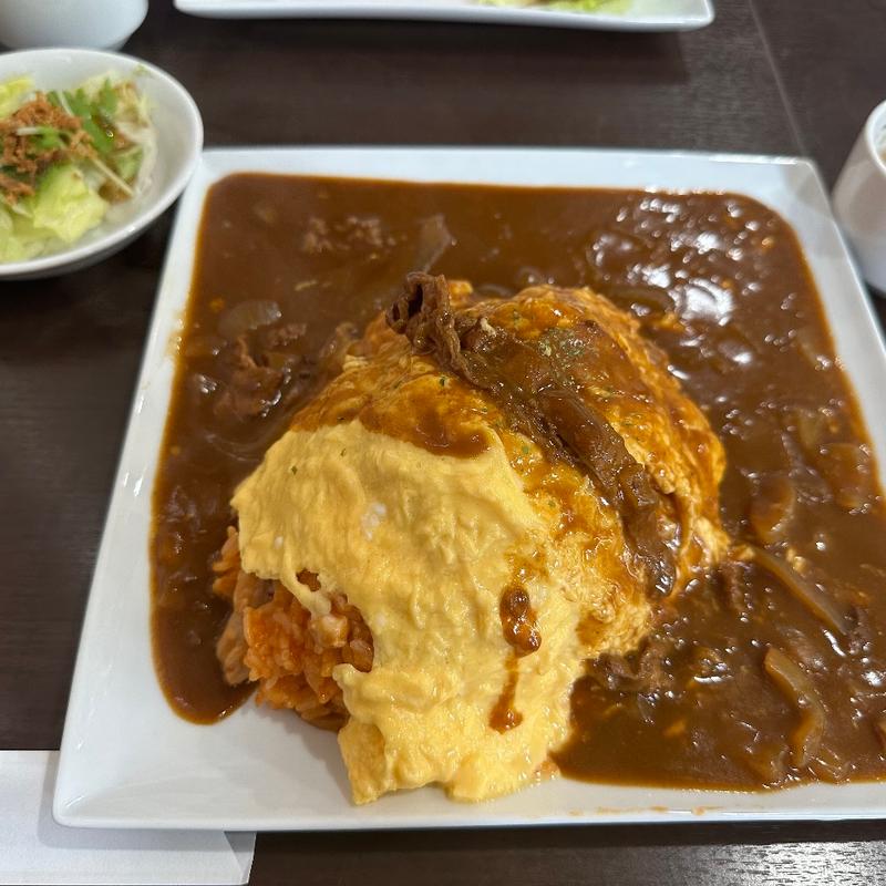 オムハヤシライス　大盛(すぷーん)