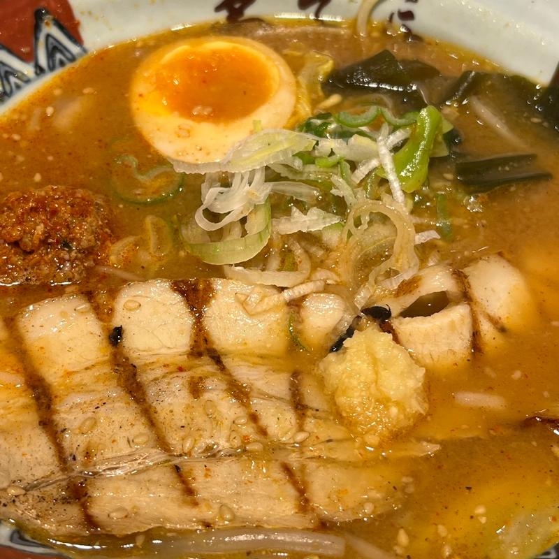 焼豚辛味噌ラーメン(弟子屈ラーメン 新千歳空港店)