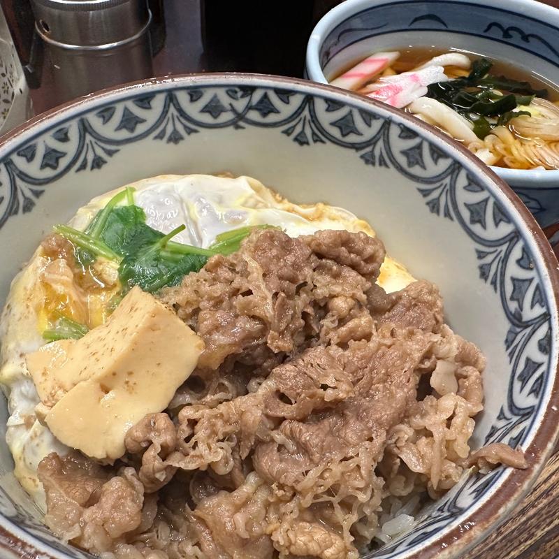 かつ牛どんとうどんのセット(たつ屋 新宿店 )