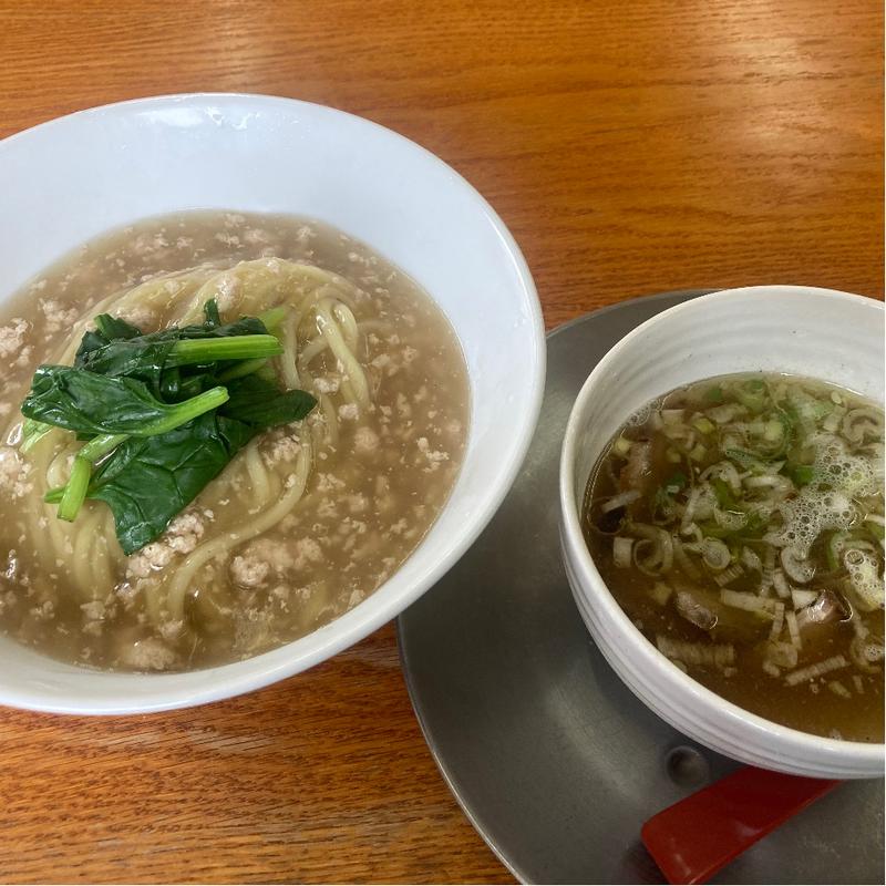 鶏ほぐし餡掛けつけ麺塩(栃木中華そば 神志)