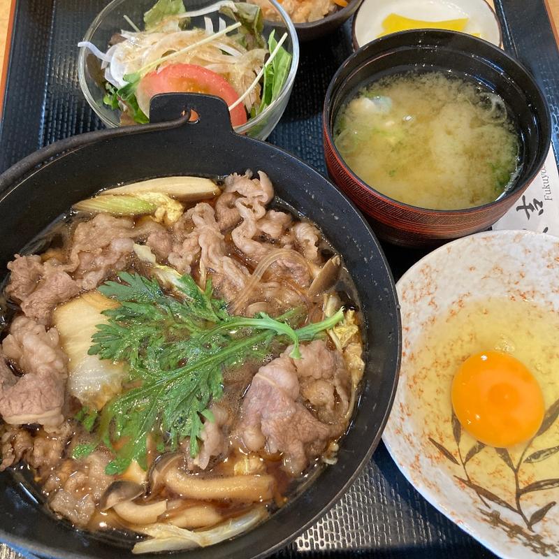 すき鍋定食(ふく吉)