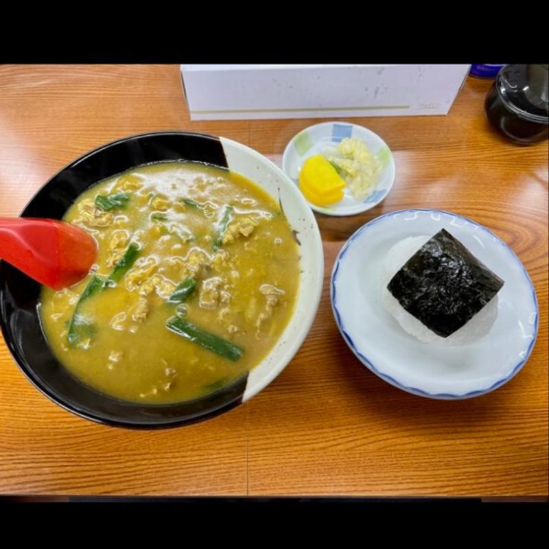 特製カレーうどん　おにぎり(大阪うどん いなの路)