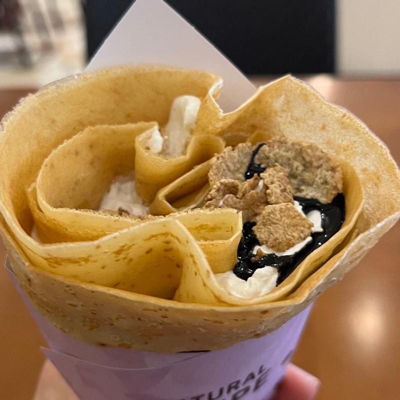 黒ゴマ&玄米フレーク&きな粉&生クリーム(ナチュラルクレープＭＡＲＫＩＳ みなとみらい店)