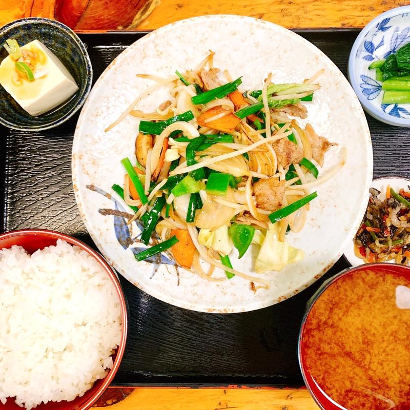 野菜炒め定食(栄寿司 )