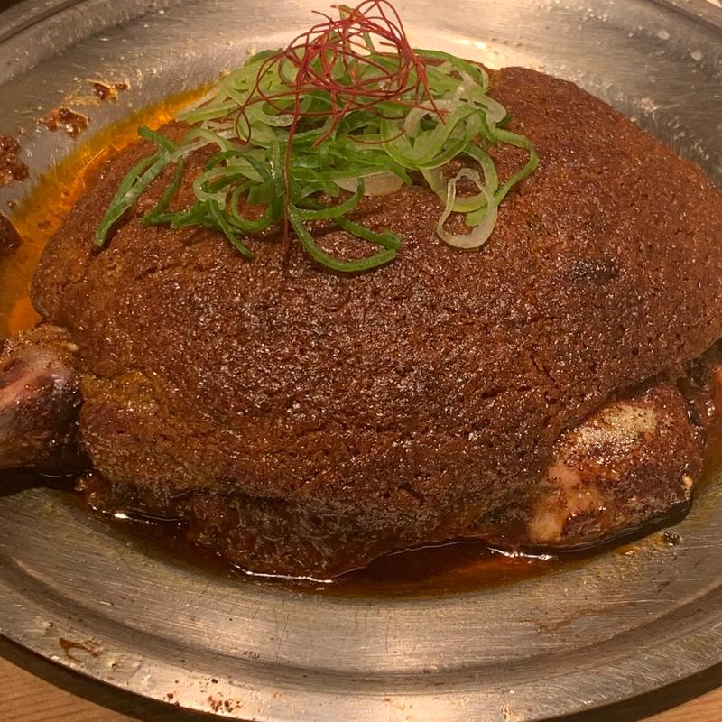 名物鶏ももの文蔵焼き(鍛冶屋 文蔵 新富町店)