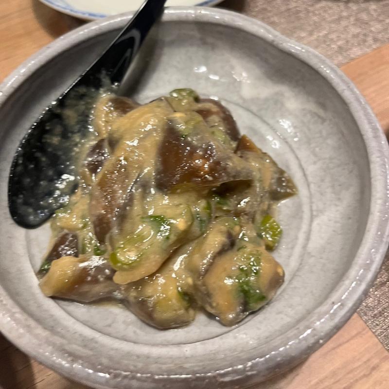 なすの辛味噌煮(酒・肴 五・八【ごっぱち】)