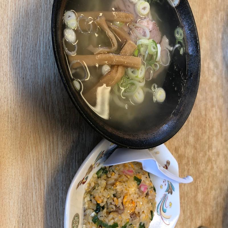 塩ラーメン＋半チャーハンセット(金正)