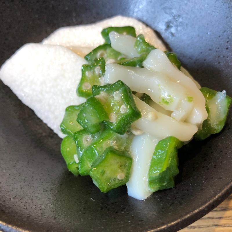 山芋、オクラとイカのねばねば盛り(STAND KIYOSUGU 中目黒店)