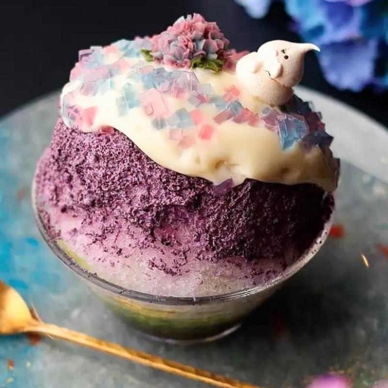 紫陽花氷(新宿かき氷専門店 ＊氷おばけ＊)