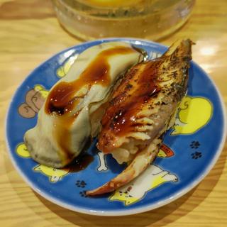 蒸し牡蠣・うなぎ(鮨らぁー麺 釣りきん 横浜ドリームランド店)