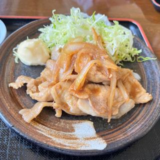 生姜焼き定食+ホタテ焼き(ちゅーりっぷ )