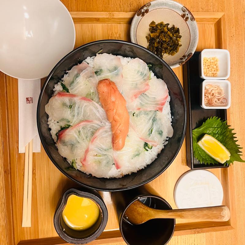 博多めん鯛まぶしセット(めんたい料理 博多 椒房庵)