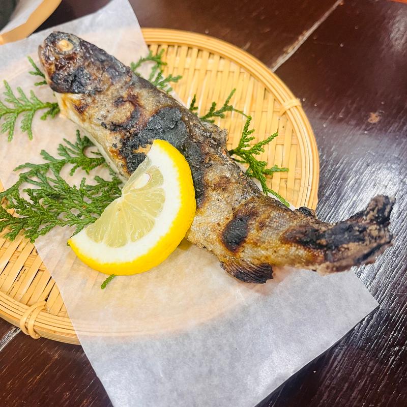 ニジマスの塩焼き(千穂の家　元祖流しソーメン)