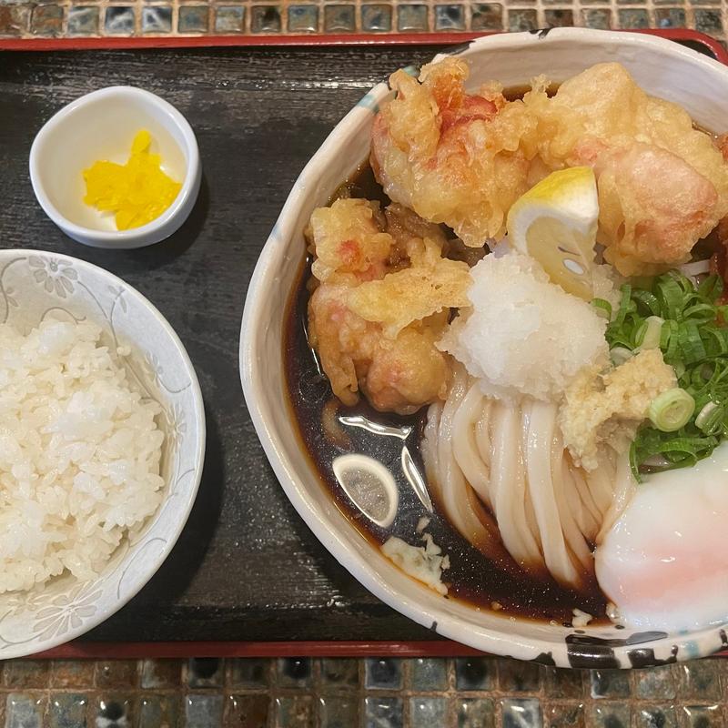 とり天ぶっかけ(たけうちうどん店 )