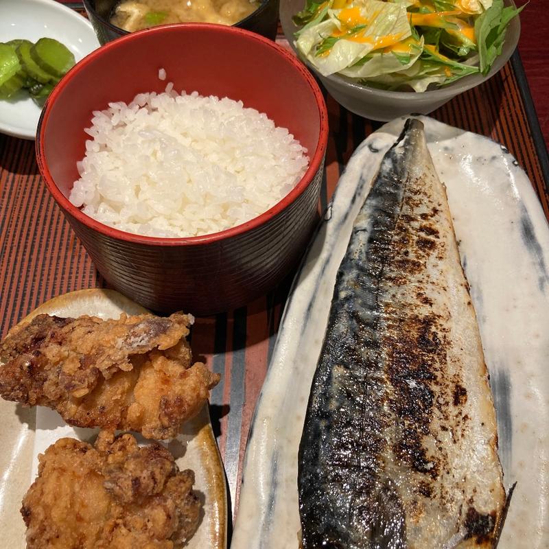 鯖塩こうじ焼きと鳥唐(一の倉 八重洲店 )