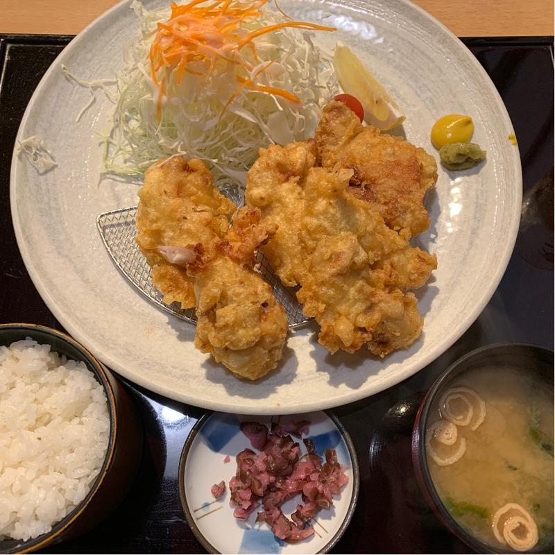 とり天定食(おがわ温泉花和楽の湯 花音 )
