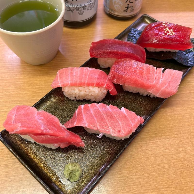 天然本鮪と天然インド鮪食べ比べ(スシロー 常滑店)