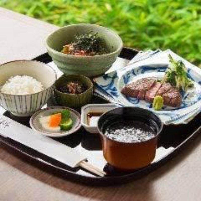 にいがた和牛のランプステーキ御膳(静香庵 （にいがたのあじ・せいこうあん）)