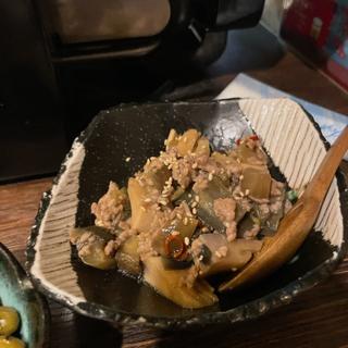 ナスと筍のピリ辛山椒炒め(おばんざいバー笑 （niko）)