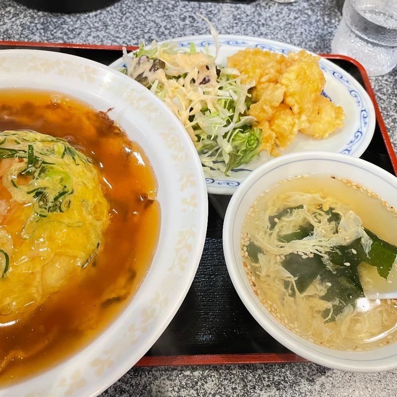 天津飯セット（エビ天）(中華料理 昇龍)