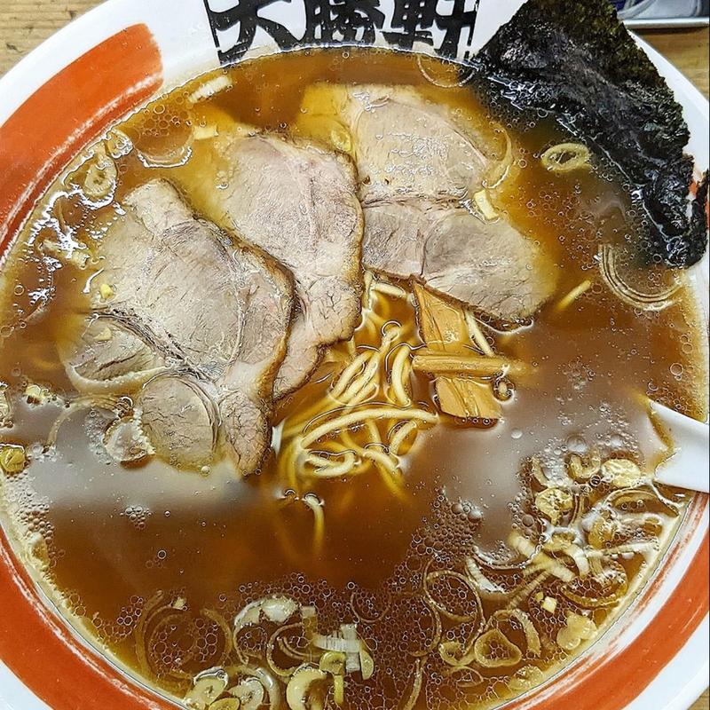 チャーシュー麺 中盛 細麺(中野大勝軒)