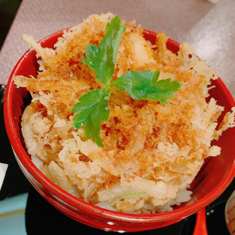 かき揚げ丼とそば(諏訪屋 檀渓店)